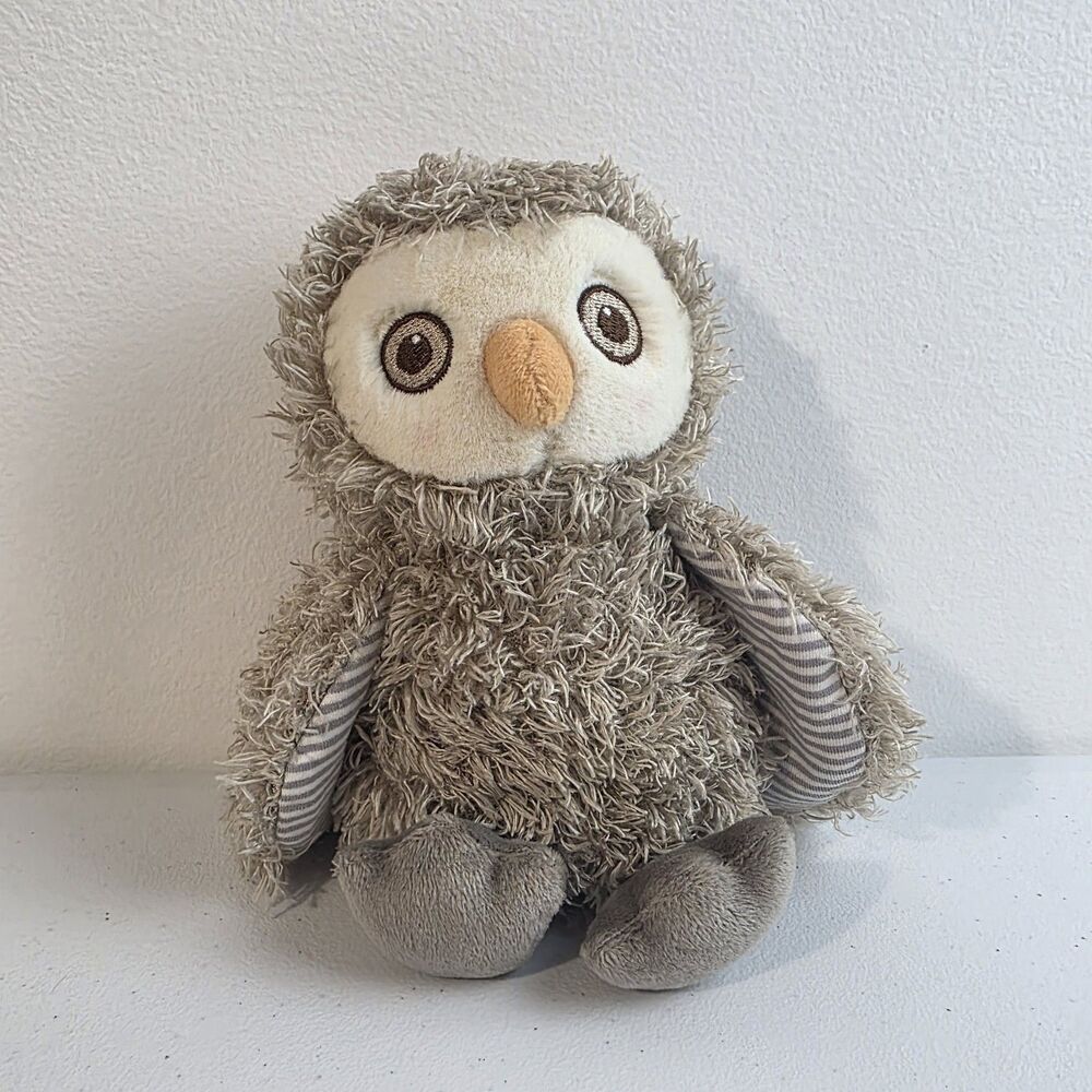 Bunnies By The Bay Furriends Ollie the Owl 10" Stuffed Animal Plush Retired Gray